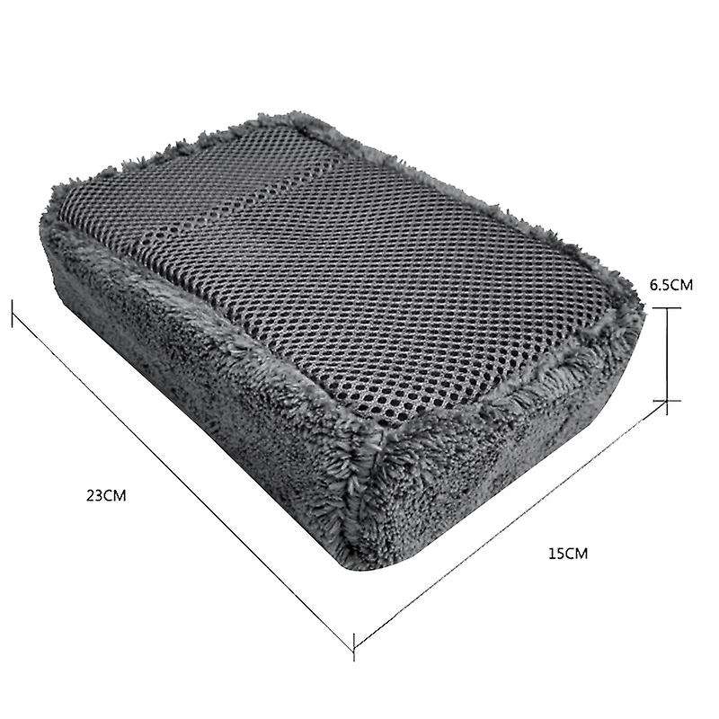 Coral Velvet Car Washing Sponge Is Super Absorbent and Does Not Lose Hair with Pocket Mesh Hole Wipi