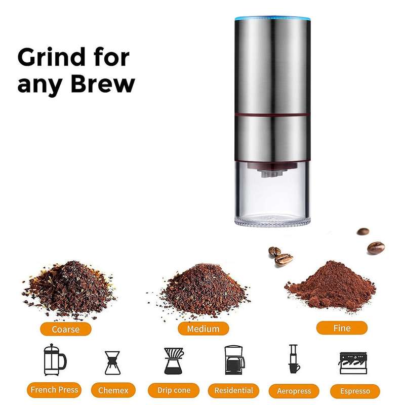 Cordless Portable Electric Coffee Grinder USB Charge Profession CNC Grinding Core Coffee Beans Grind