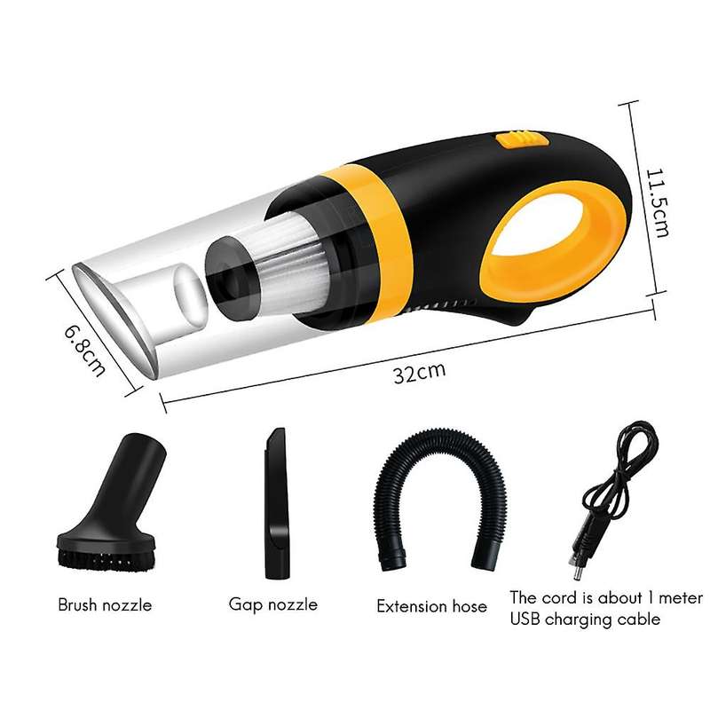 Cordless Vacuum Car Vacuum Cleaner Wireless Handheld Vacuum Cleaner Wet/Dry Clean Portable for Auto
