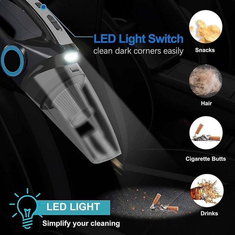 Cordless Handheld Vacuum Cleaner 8000Pa Powerful Car Vacuum Cleaner Rechargeable Portable Vacuum Cle