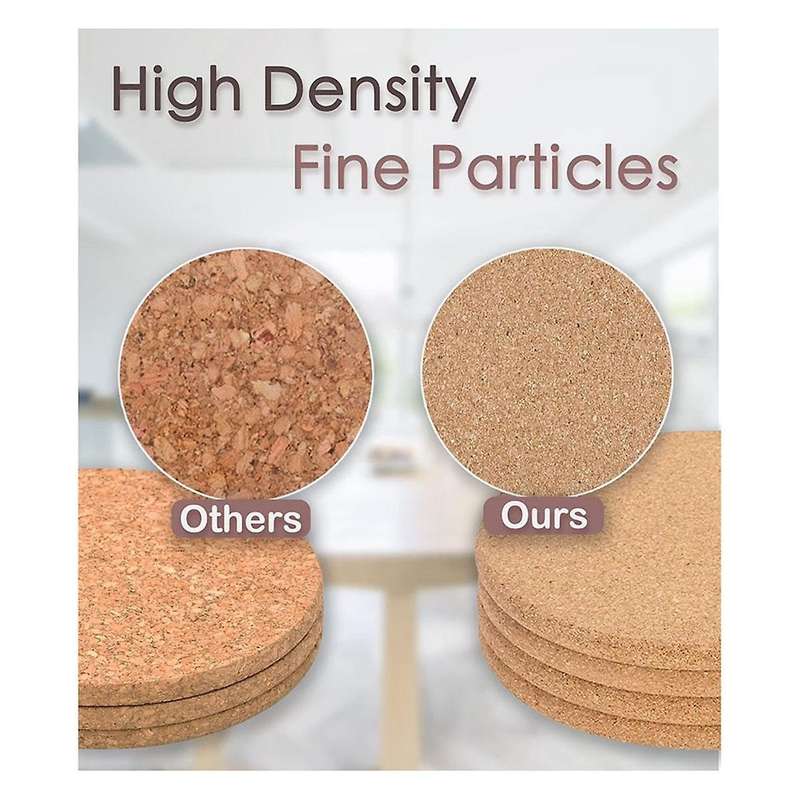 Cork Trivet, High Density Fine Particle Thick Cork Trivets, 7.8Inch Heat Resistant Cork Coaster, Cor