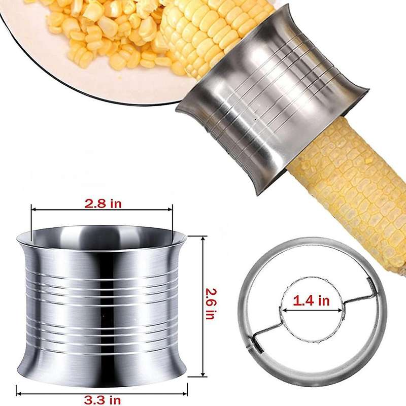 Corn Peeler 304 Stainless Steel Corn Threshing Machine Double Saw Head Corn Shaving Machine Threshin