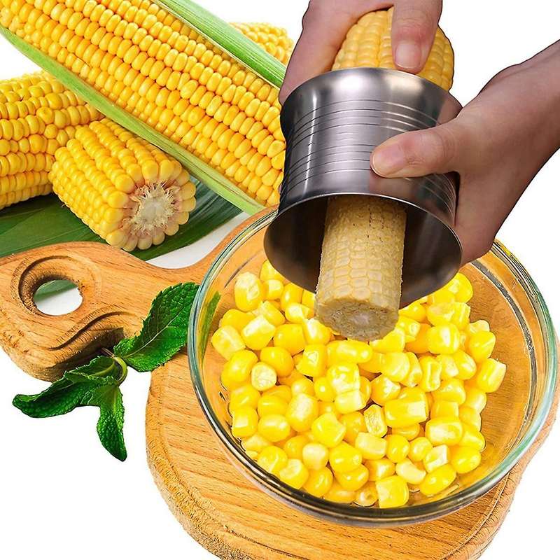 Corn Peeler 304 Stainless Steel Corn Threshing Machine Double Saw Head Corn Shaving Machine Threshin
