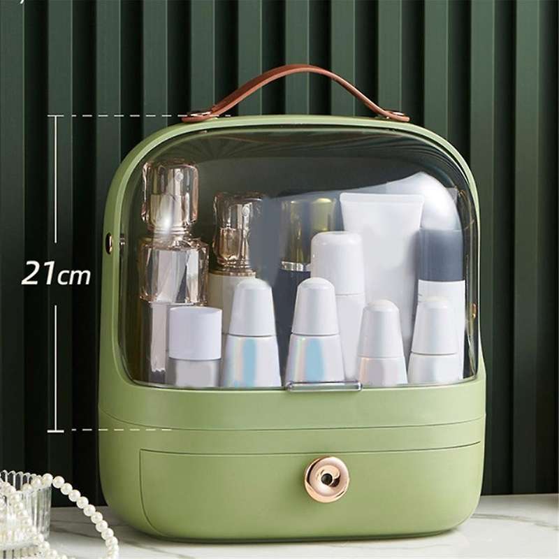 Cosmetic Organizers Desktop Dust-proof Makeup Storage Box with Lid Bathroom Jewelry Waterproof Skinc