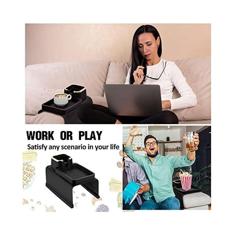 Couch Cup Holder Anti Recliner Table Tray Silicone Sofa Armrest Tray Weighted Couch Arm Table Anti