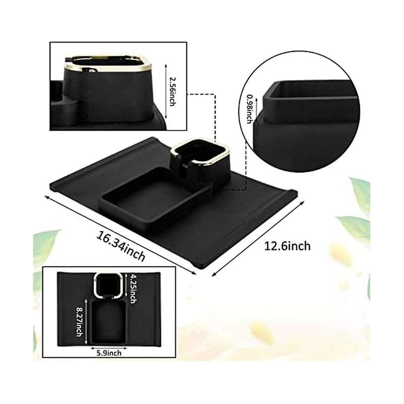 Couch Cup Holder Anti Recliner Table Tray Silicone Sofa Armrest Tray Weighted Couch Arm Table Anti