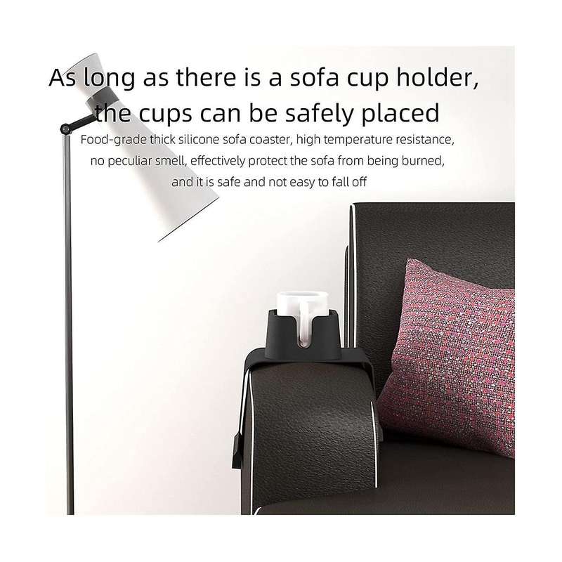 Couch Cup Holder, Anti-spill Sofa Cup Holder Silicone Drink Coaster, Fit for Sofa Recliner and Armc
