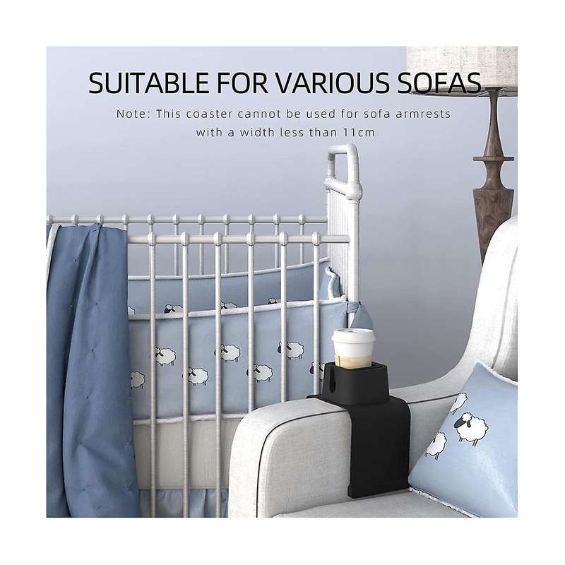 Couch Cup Holder, Anti-spill Sofa Cup Holder Silicone Drink Coaster, Fit for Sofa Recliner and Armc