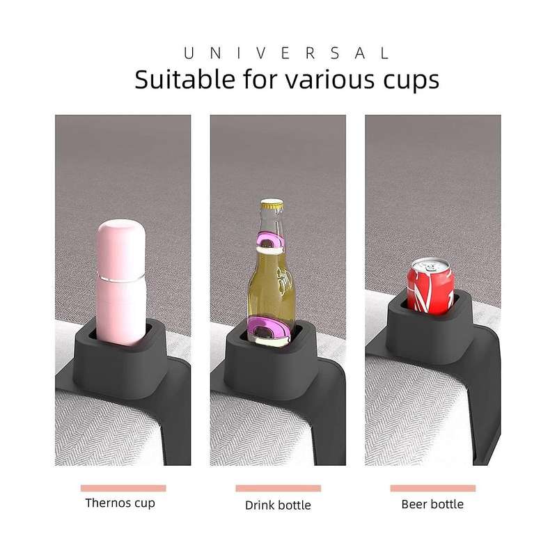 Couch Cup Holder, Anti-spill Sofa Cup Holder Silicone Drink Coaster, Fit for Sofa Recliner and Armc