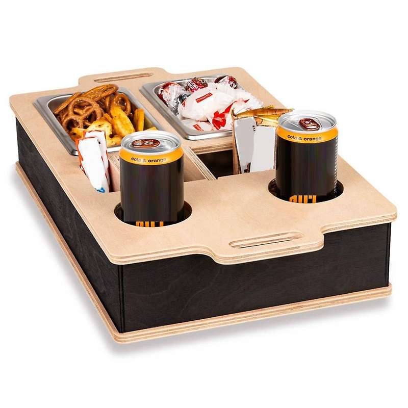 Couchbar - Personalised 2 Snack Bowls (delivery Not Include), Organiser and Bottle Holder - Couchbu