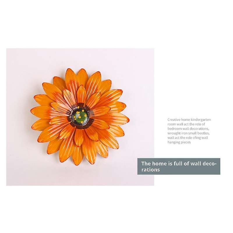 Courtyard Iron Sunflower Villa Decoration Gardening Wall Hanging