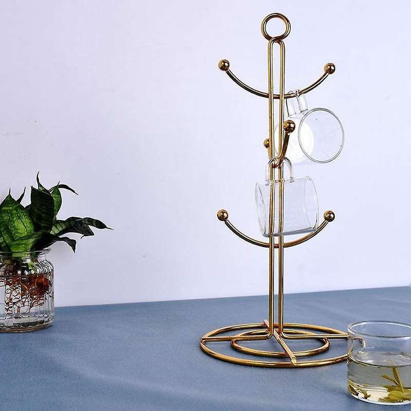 Countertop Mug Tree, 6 Hook Coffee Cup Dryer Kitchen Coffee Mug Tree Countertop Tea Cups Holder Stan