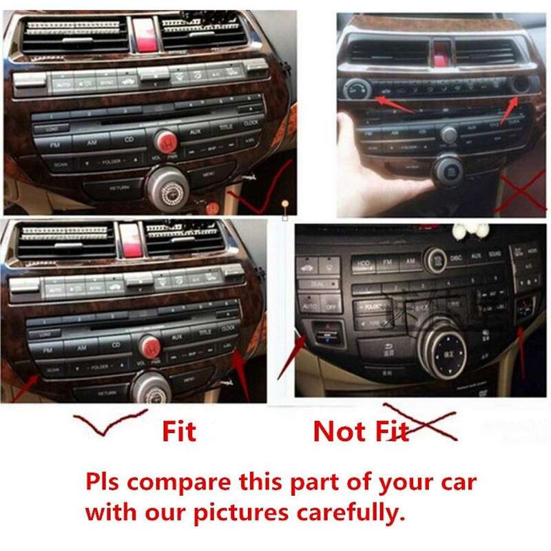 Cover Console Center Dashboard Panel Sticker for Accord 2008-2012