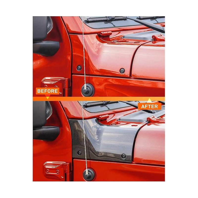 Cowl Body Armor, Outer Cowl Covers, Corner Guards for 2021 2022 2023 Wrangler 4xe Accessories, Abs
