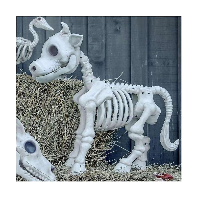 Cow Skeleton Halloween Decoration, Halloween Cow Skeleton, Cow Skull Halloween Haunted Skeleton, Hal