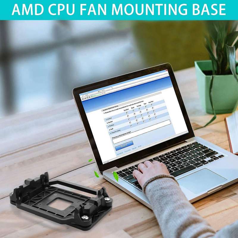 CPU fan base black plastic for AMD AM2 AM3 socket