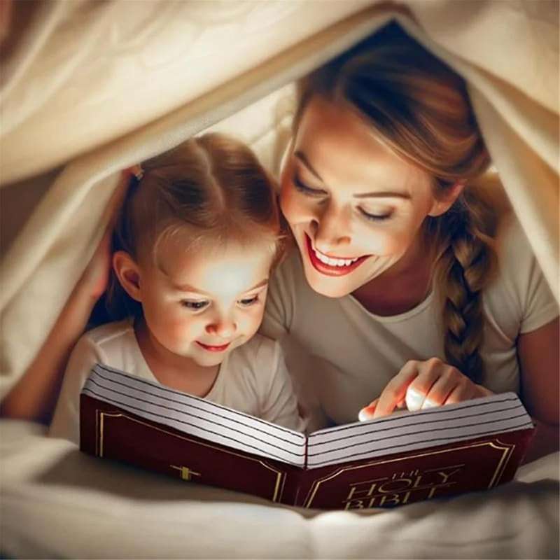 Cozy Faith Bible Pillow - Plush Book Shape with Bible Verse, Perfect Christian Gift for Kids and Adu