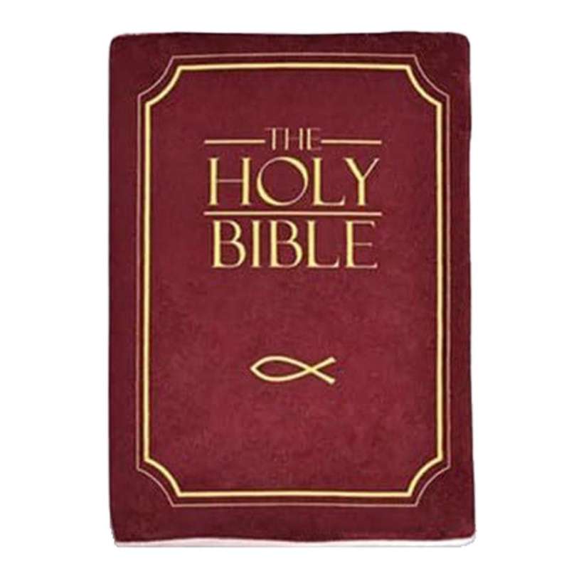 Cozy Faith Bible Pillow - Plush Book Shape with Bible Verse, Perfect Christian Gift for Kids and Adu