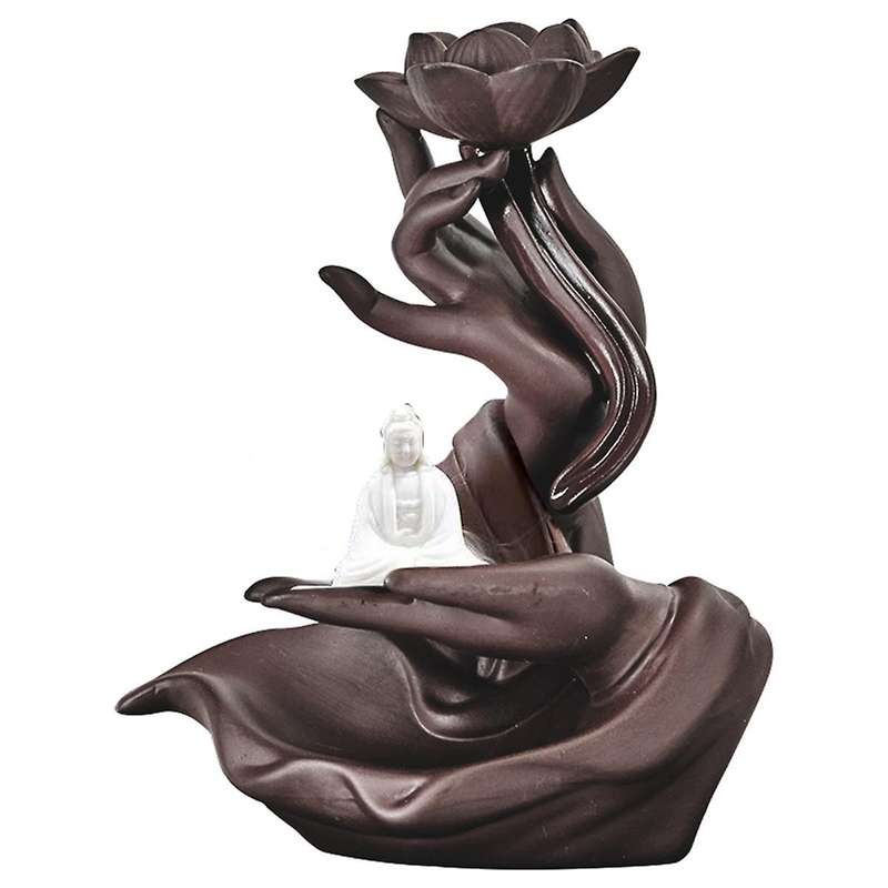 C-purple Sand Backflow Incense Stove, Buddhist Hand Home Fragrance Stove Incense Insert Plate Access