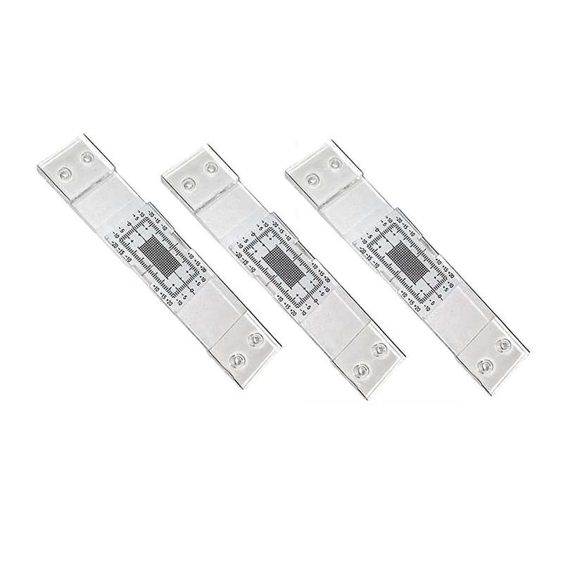 Crack Monitoring Record, 3Pcs Crack Measurement Tool, Crack Width Gauge, Clear Acrylic Corner Crack
