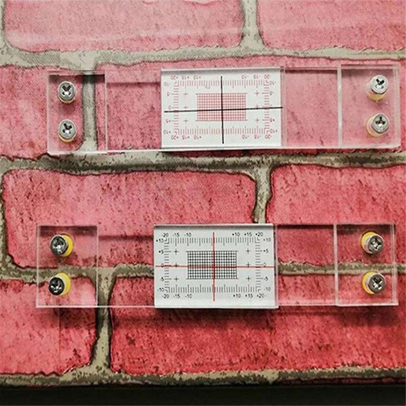 Crack Monitoring Record, 1Pcs Crack Measurement Tool, Crack Width Gauge, Clear Acrylic Corner Crack