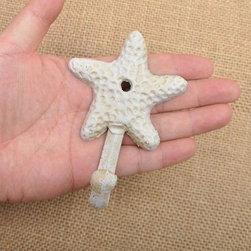 Crab Cast Iron Decorative Wall Hooks Coats Hats Towels Hooks Beach Ocean Theme Chic Metal Hooks
