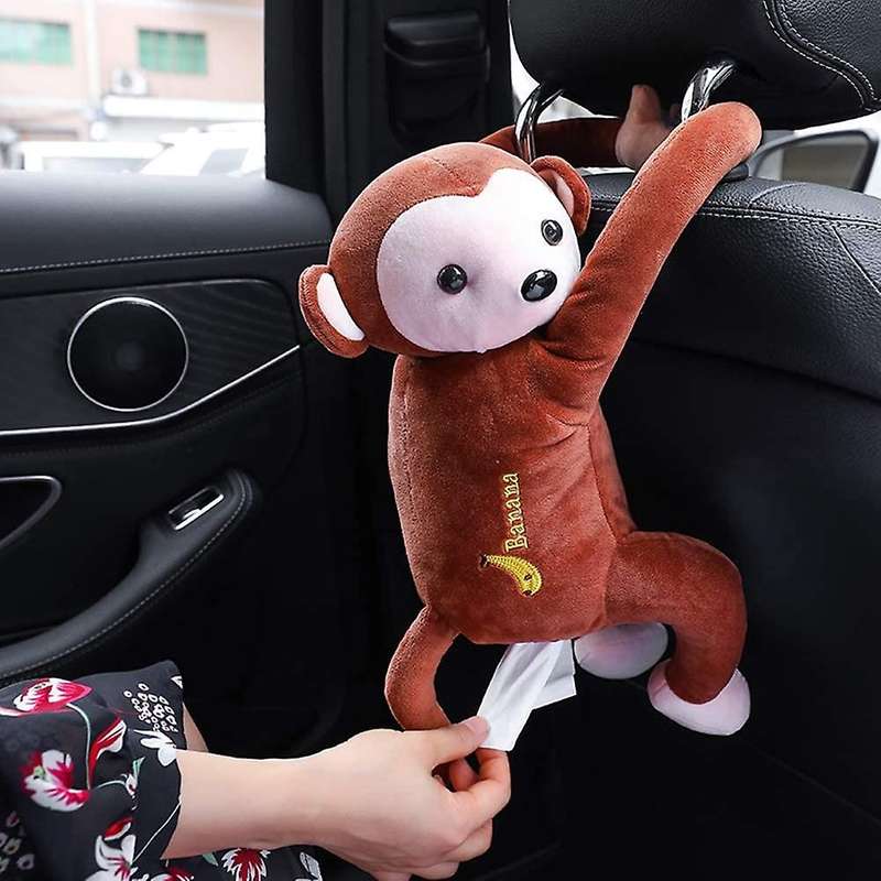 Creative Monkey Tissue Box Cartoon Tissue Cover Paper Holder Napkin Box Paper Storage for Car Home