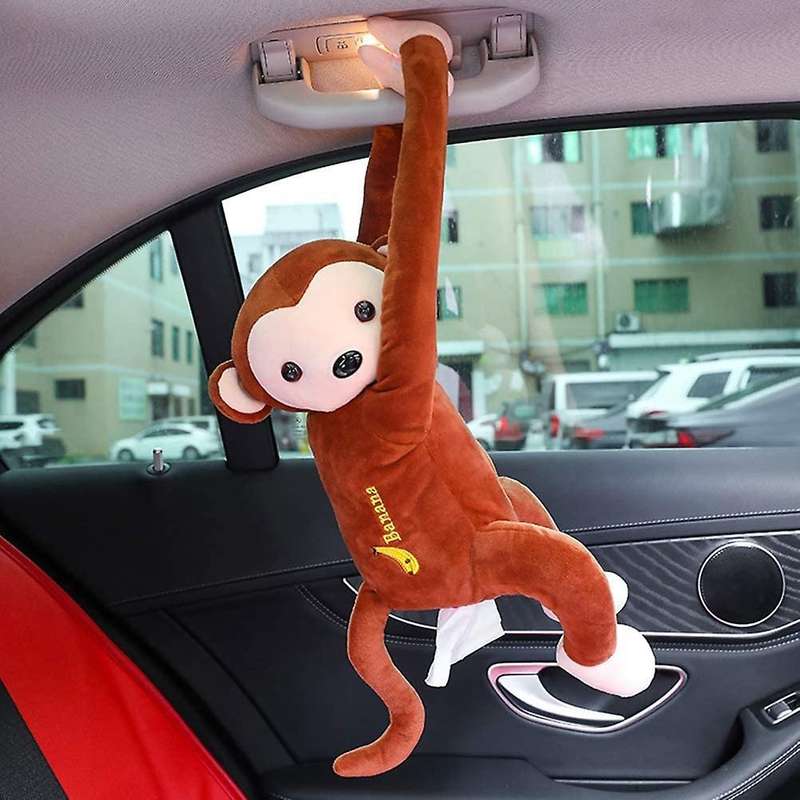Creative Monkey Tissue Box Cartoon Tissue Cover Paper Holder Napkin Box Paper Storage for Car Home
