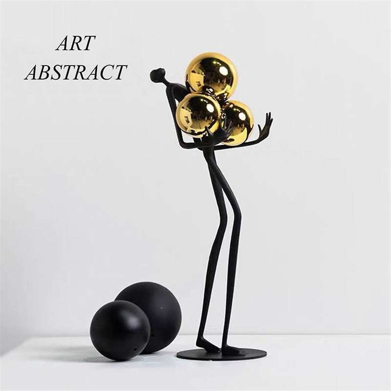 Creativity Figure Statue Modern Abstract Art Metal Iron Art Sculpture Home Decoration Living Room Be
