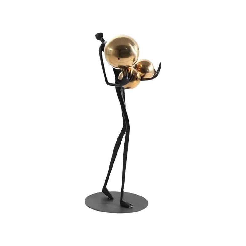 Creativity Figure Statue Modern Abstract Art Metal Iron Art Sculpture Home Decoration Living Room Be