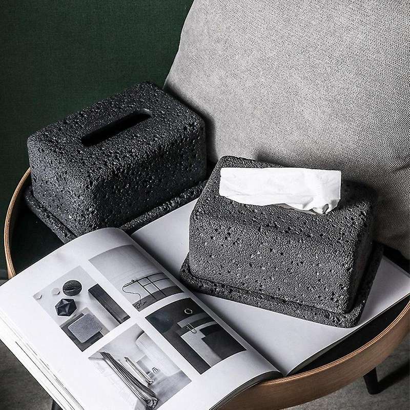 Creativity Moon Cement Material Tissue Box Hotel Bathroom Decor Paper Towel Case Living Room Decorat