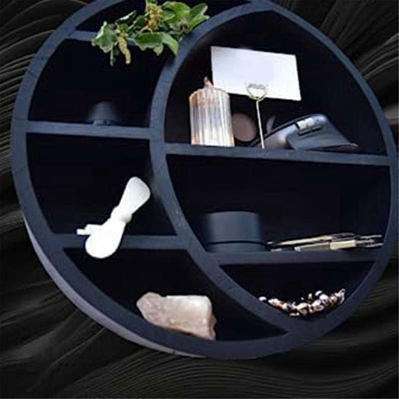 Crescent-moon Shelf for Crystals Crystal Shelf Display for Wall, Moon Wall Decor Moon Phase Wall Dec