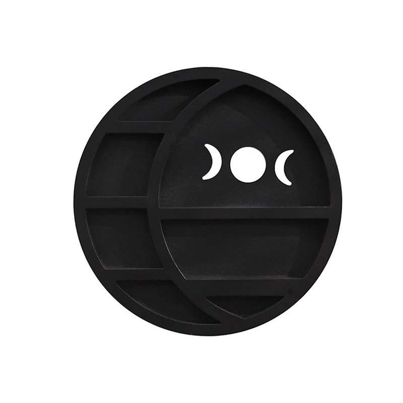 Crescent-moon Shelf for Crystals Crystal Shelf Display for Wall, Moon Wall Decor Moon Phase Wall Dec