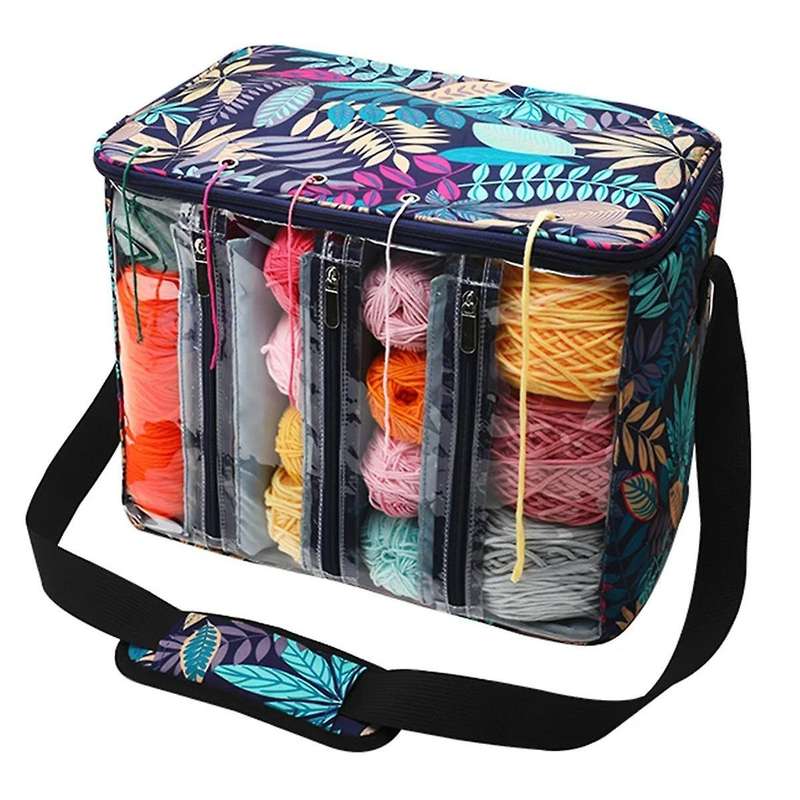 Crochet Bag Knitting Bags, Organizer, Traveling Crochet Bags Yarn Bag for Carrying Crochet Hooks, Kn