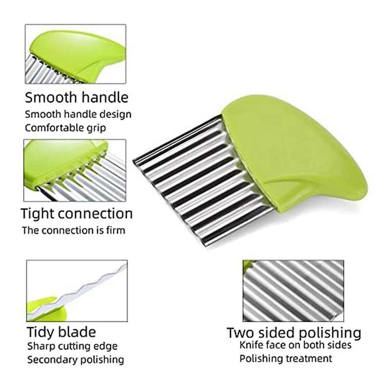 Crinkle Cutter,wavy Potato Knife,crinkle Fry Cutter,stainless Potato Cucumber Wavy Edged,crinkle Cut