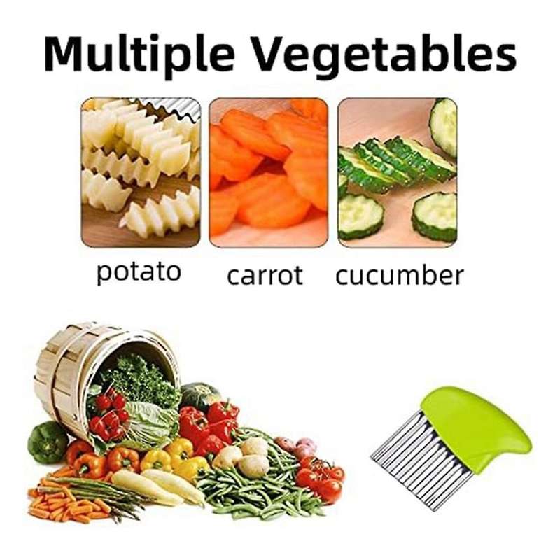 Crinkle Cutter,wavy Potato Knife,crinkle Fry Cutter,stainless Potato Cucumber Wavy Edged,crinkle Cut