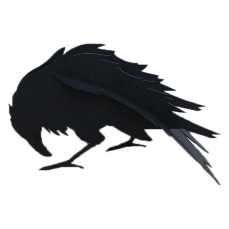 Crow Garden Sculpture Crow 3D Garden Sculpture Ornament (Thinking Crow)