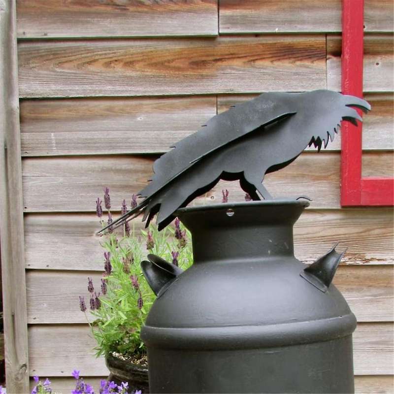 Crow Garden Sculpture Crow 3D Garden Sculpture Ornament ( Crow)