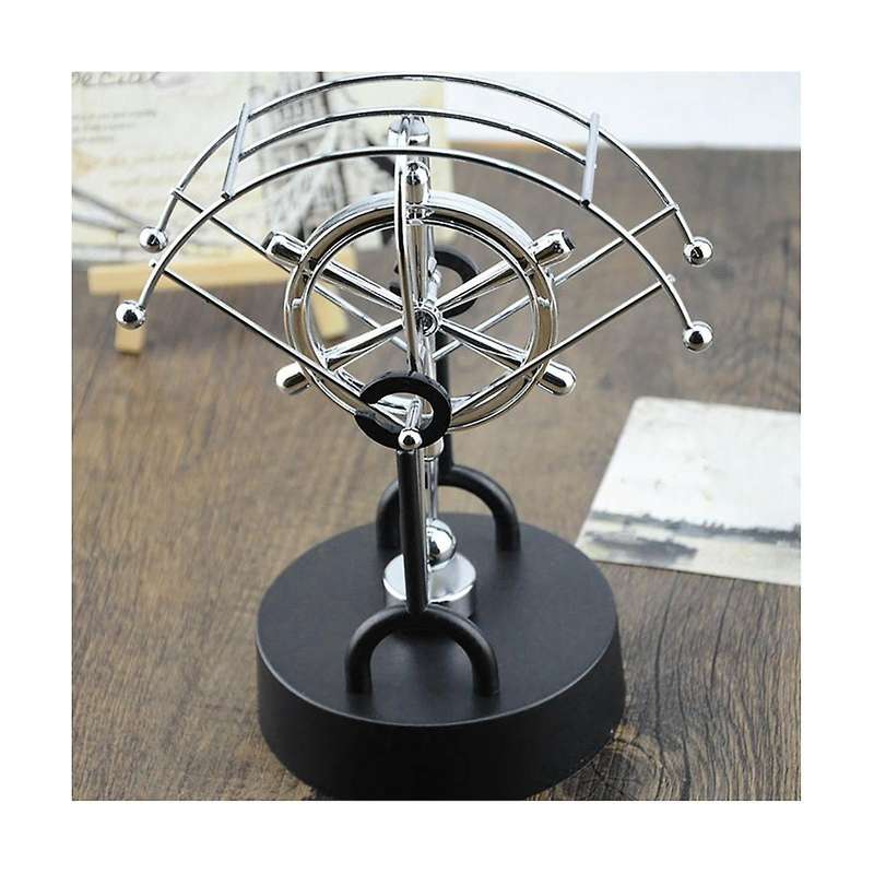 Cruise Ship-shaped Wrought Iron Office Ornaments Rotating Dolphin Perpetual Motion Instrument Crafts