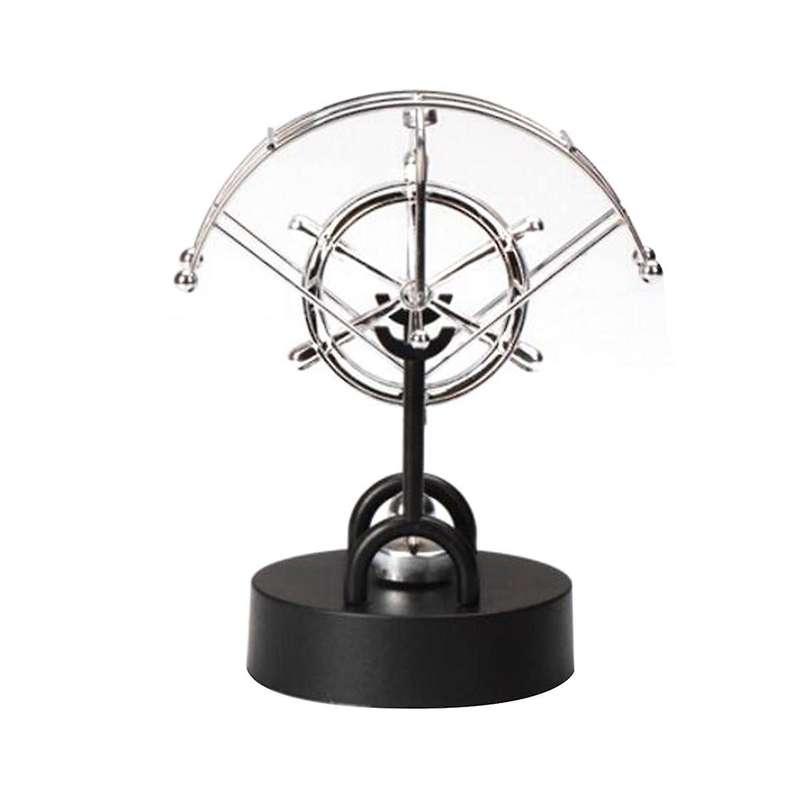 Cruise Ship-shaped Wrought Iron Office Ornaments Rotating Dolphin Perpetual Motion Instrument Crafts