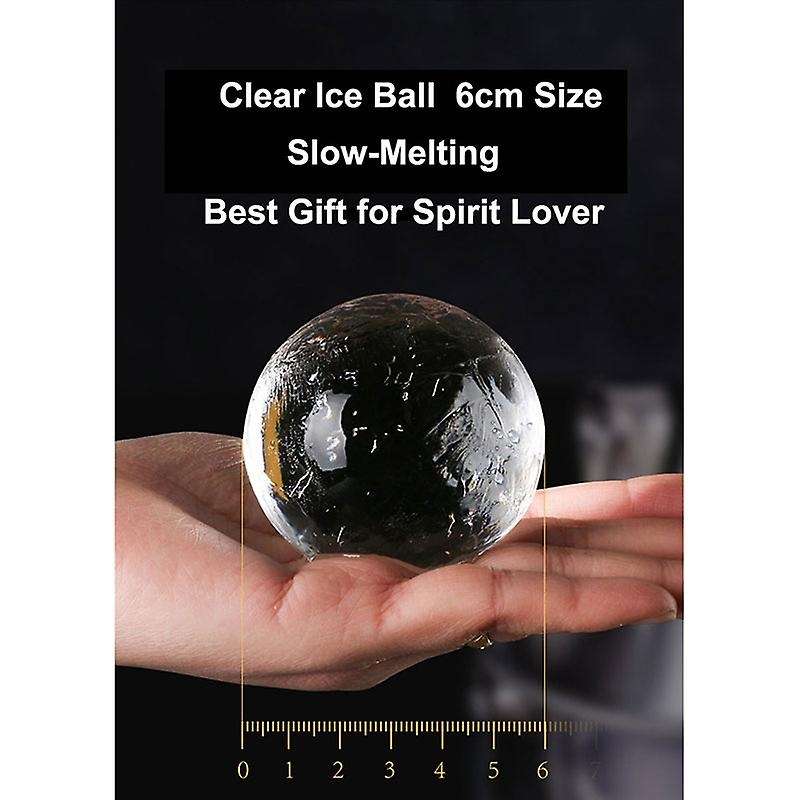 Crystal Clear Ice Ball Maker - Ice Ball Spherical Whiskey Tray Mould Maker(Bubble-Free, 2-Cavity 2.3