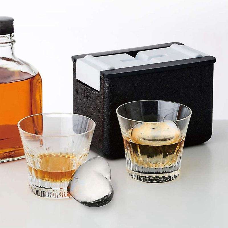 Crystal Clear Ice Ball Maker - Ice Ball Spherical Whiskey Tray Mould Maker(Bubble-Free, 2-Cavity 2.3