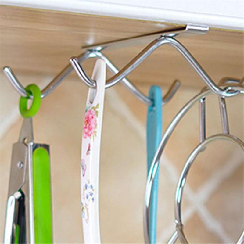Cup Hanger Coffee Mug Hooks Under Nail-Free Shelf Under Cabinet Cup Hooks Coffee Cup Hooks Cup Hang