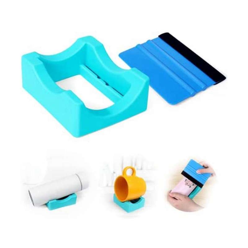 Cup Cradle for Tumblers, Sturdy Tumbler Cradle with Felt Squeegee to Apply Keep Tumblers Cups In Pl