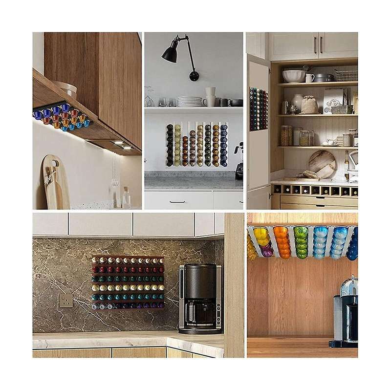 Cup Holder Coffee Pod Holder Self Adhesive Coffee Pods Holder for Any Coffee Pods Organizer Station
