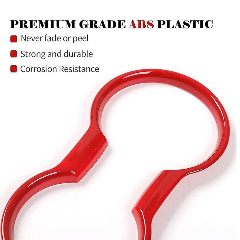 Cup Holder Cover Frame Trim ABS for 2015 2016 2017 2018 2019 2020 Interior Accessories (Red)