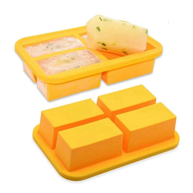 Cup Silicone Freezing Tray with Lid,2 Pc ,Easy-Release Silicone Freezer Tray,Food Freezer ,Freeze a