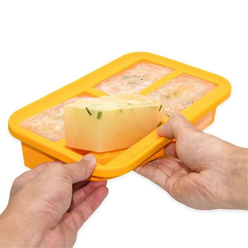 Cup Silicone Freezing Tray with Lid,2 Pc ,Easy-Release Silicone Freezer Tray,Food Freezer ,Freeze a