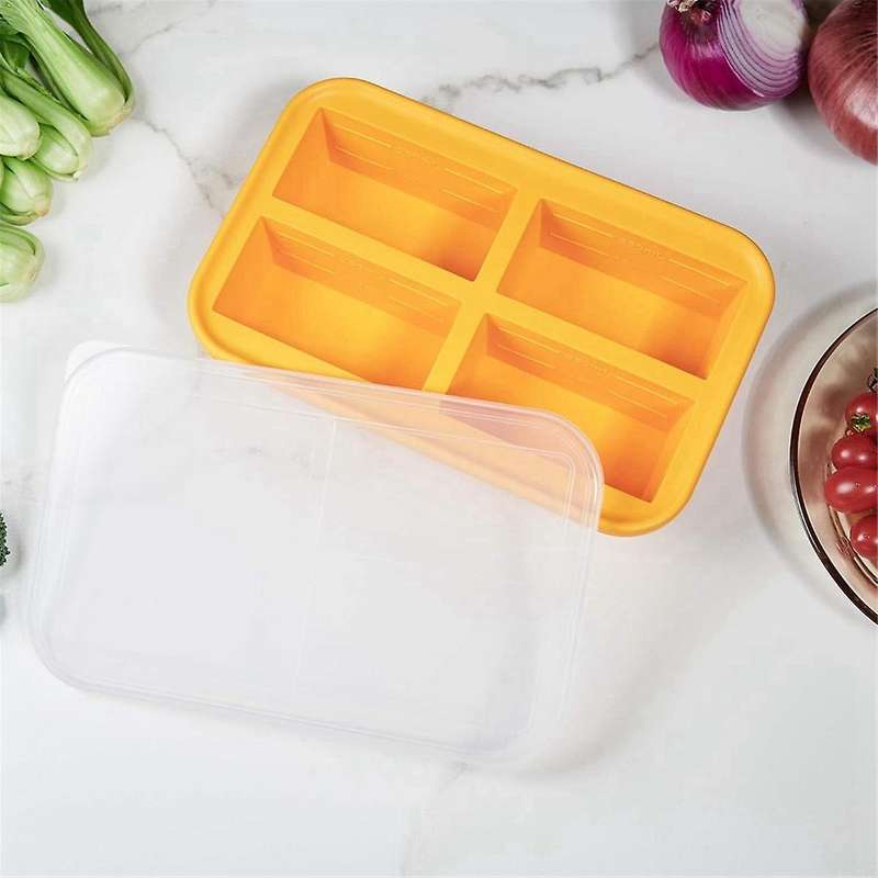 Cup Silicone Freezing Tray with Lid,2 Pc ,Easy-Release Silicone Freezer Tray,Food Freezer ,Freeze a