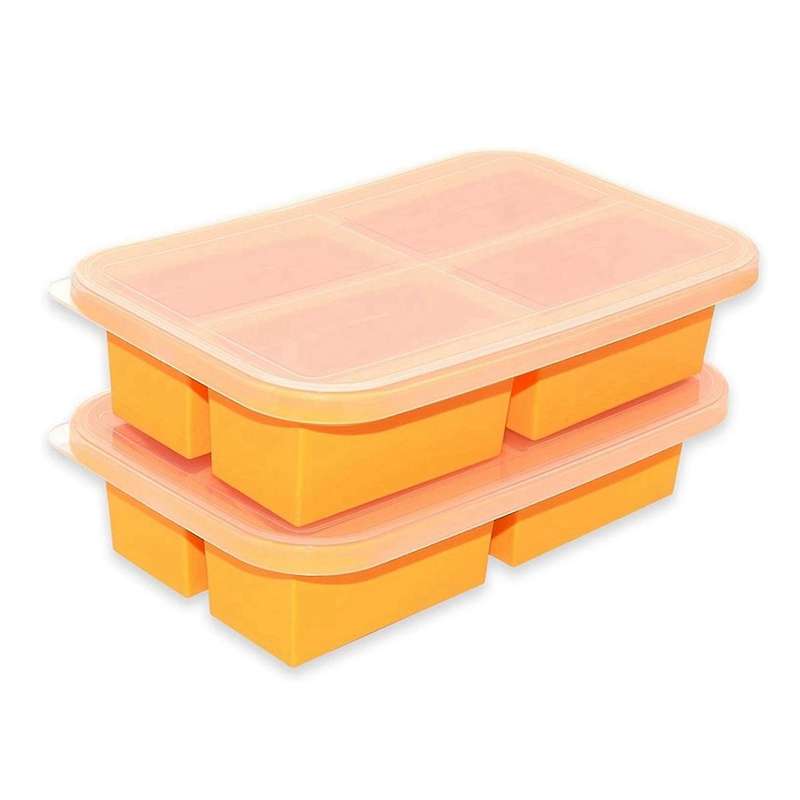 Cup Silicone Freezing Tray with Lid,2 Pc ,Easy-Release Silicone Freezer Tray,Food Freezer ,Freeze a